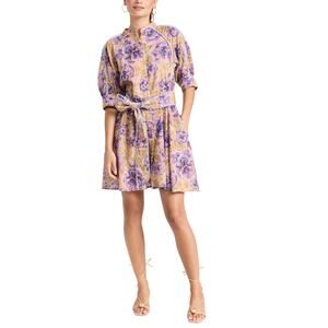 Chufy Printed Purple Bes Mini Dress Size M
